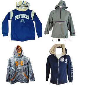 Lot of 4 kid jackets Nautica Under Armour Size medium